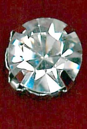 PRECIOSA CRYSTAL BUTTON - SIZE 10 - NICKEL